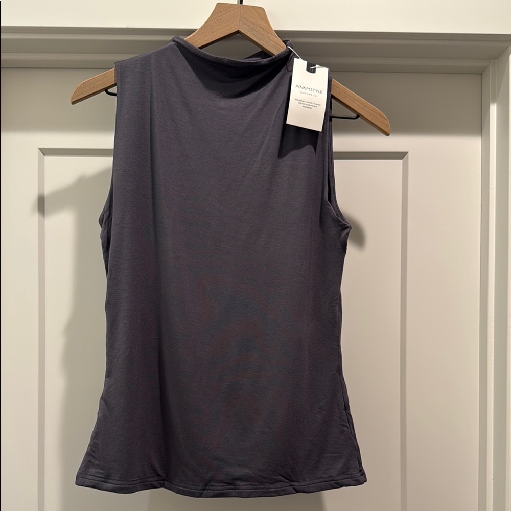Charcoal Sleeveless Top